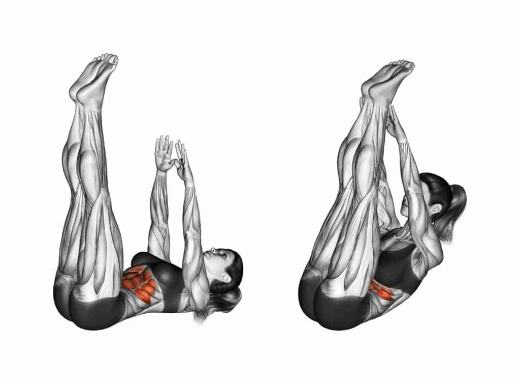 Core Exercises For Women:Vertical Leg Crunches