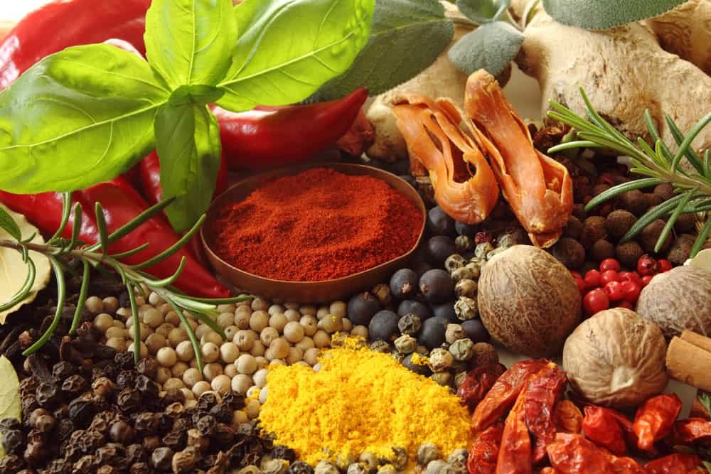 Herbs and spices selection. Aromatic ingredients and natural food additives.