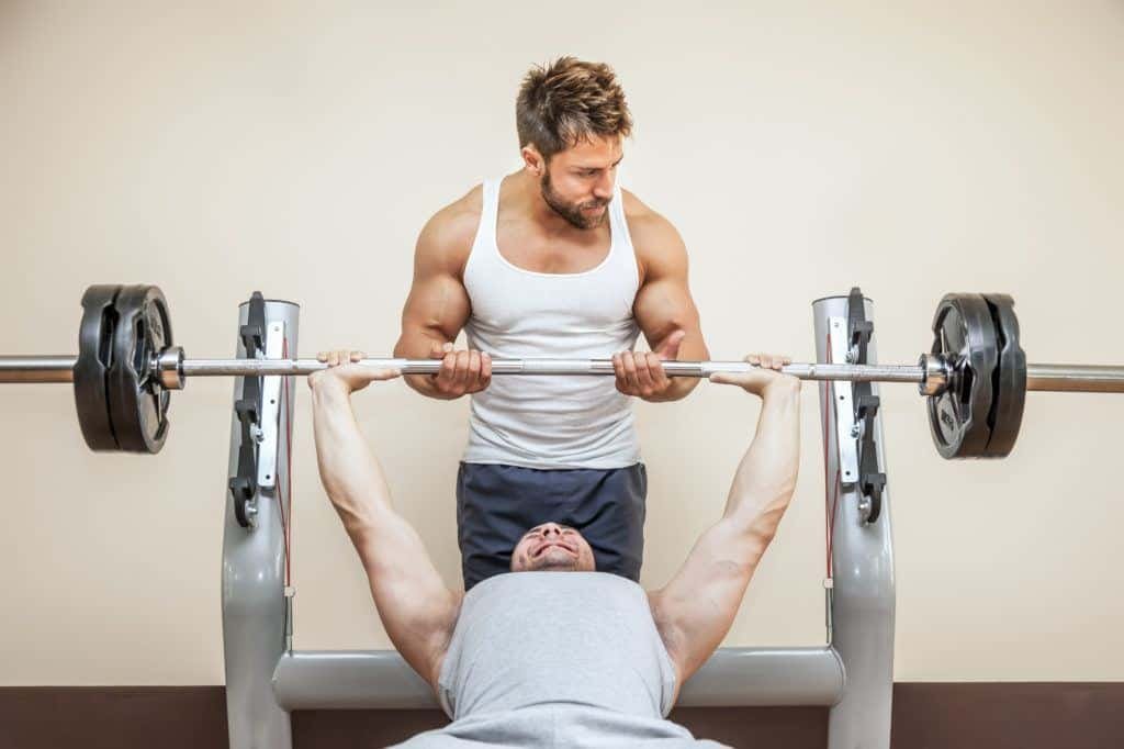 Barbell exercises:bench press