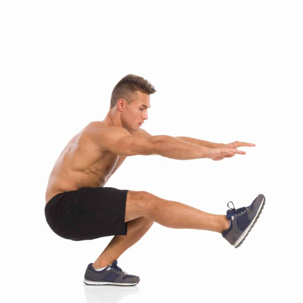 Functional fitness exercises:one-legged squat.