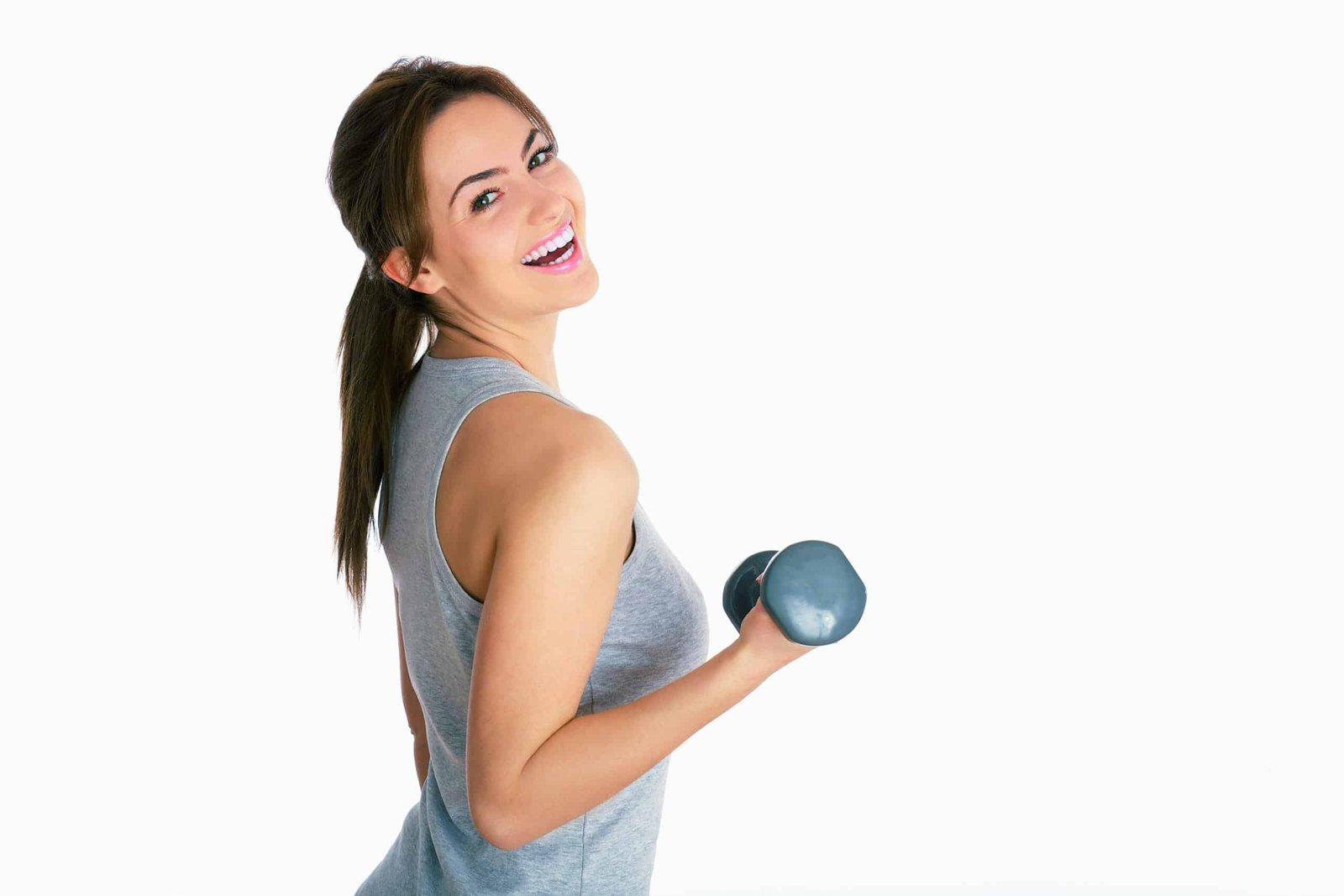 young brunette fitness girl