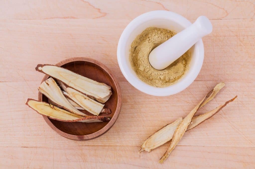 Licorice herbal medicine including powder, chopped and sliced