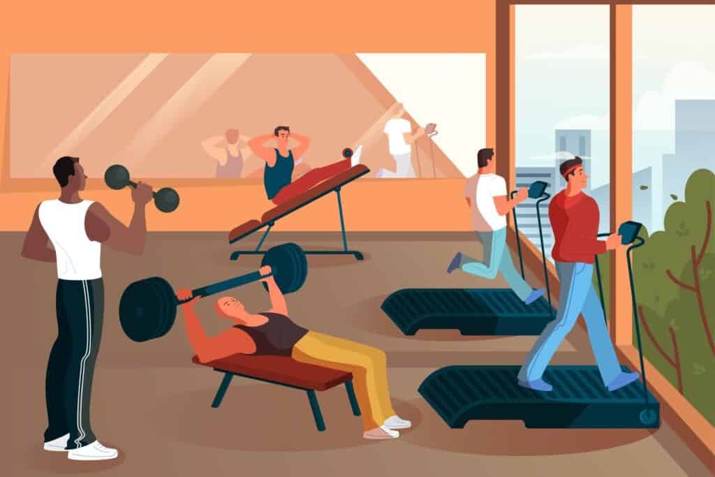 How To Train Smart-Understanding The Variables 2 Group of people training in the gym. Lifting weight and doing exercise.