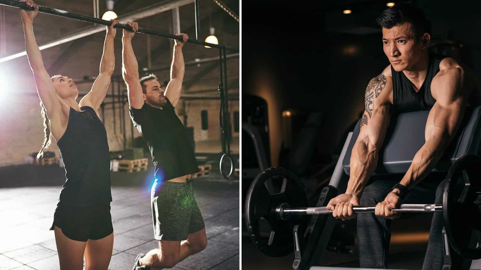 The Truth About Bodyweight Exercises vs. Weights 1 Young men and woman doing bodyweight exercises and lifting weights