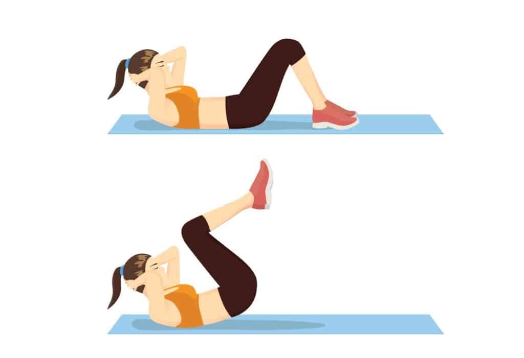 The No-Excuse Workout: Bodyweight Cardio Exercises for Any Time, Anywhere 7 Exercise Step with Reverse Crunch by healthy woman