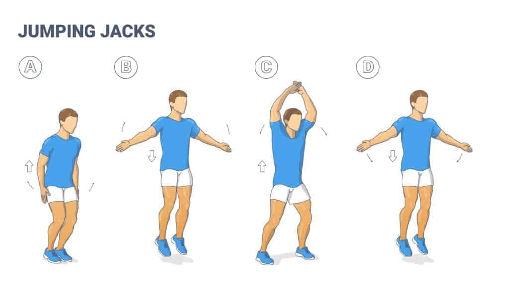 The No-Excuse Workout: Bodyweight Cardio Exercises for Any Time, Anywhere 3 Guy Doing Jumping Jacks Home Workout Exercis
