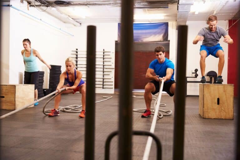 People In Gym Circuit Training