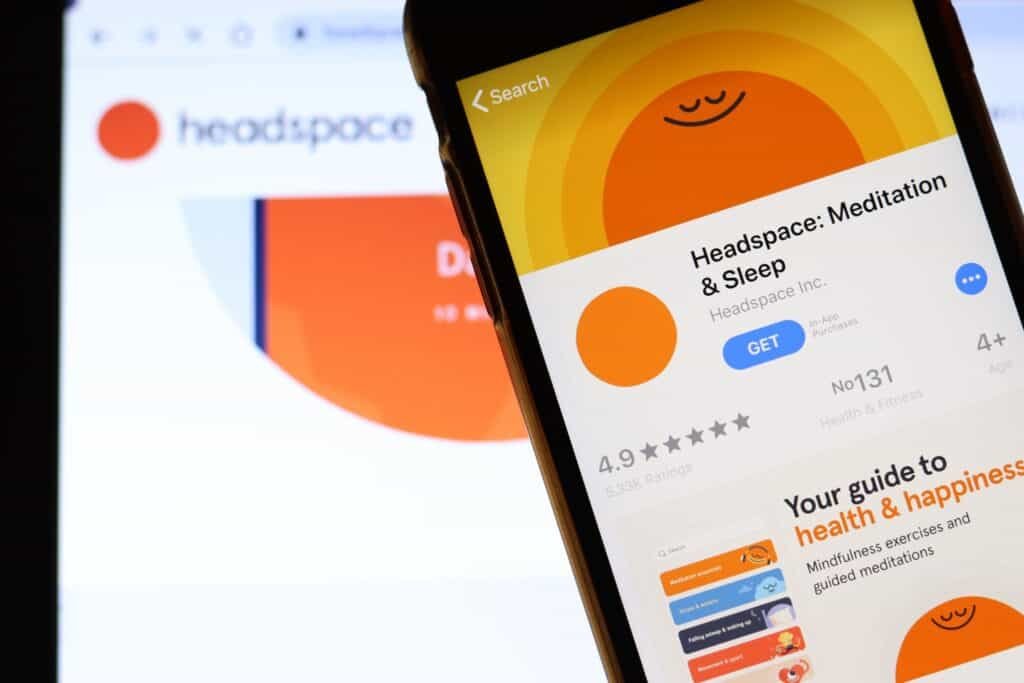 Getting Fit from Your Phone?The Best Health and Fitness Apps 8 Mobile phone with Headspace Meditation & Sleep icon